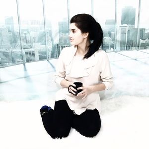 NIC+ZOE Cream Cowl Neck Sweater